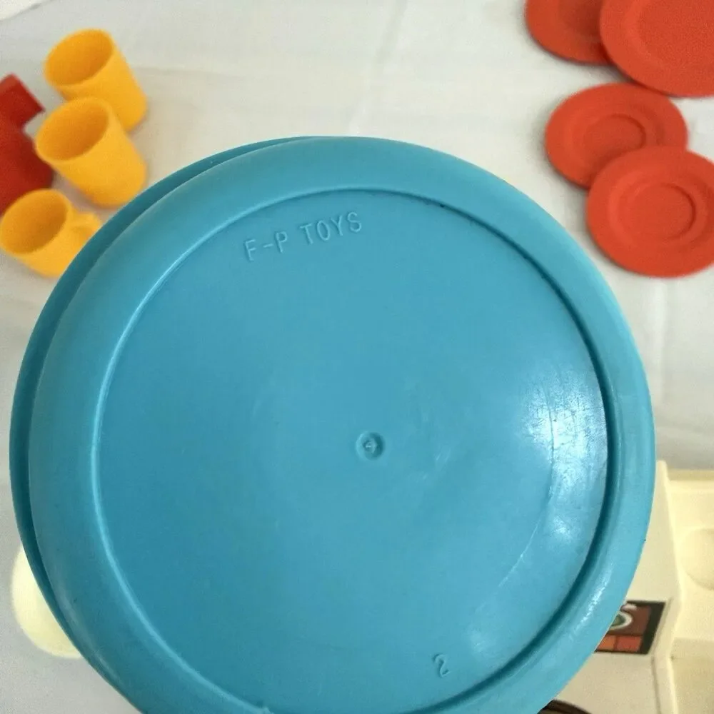 Vtg 1978 Fisher-Price Stove Top Glow Magic Burners 919 Accessories Bell WORKS